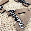  Personalized Name Christmas Ornament, Personalized Initial Ornament, Custom Name Christmas Ornament, Wooden Letter Christmas Ornament