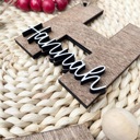  Personalized Name Christmas Ornament, Personalized Initial Ornament, Custom Name Christmas Ornament, Wooden Letter Christmas Ornament