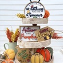 Full Tray Fall Pumpkin Tier Tray Decor, Fall Decor, Fall Mini Signs, Autumn Decor, Autumn Tier Tray Decor, Tiered Tray Decor Set