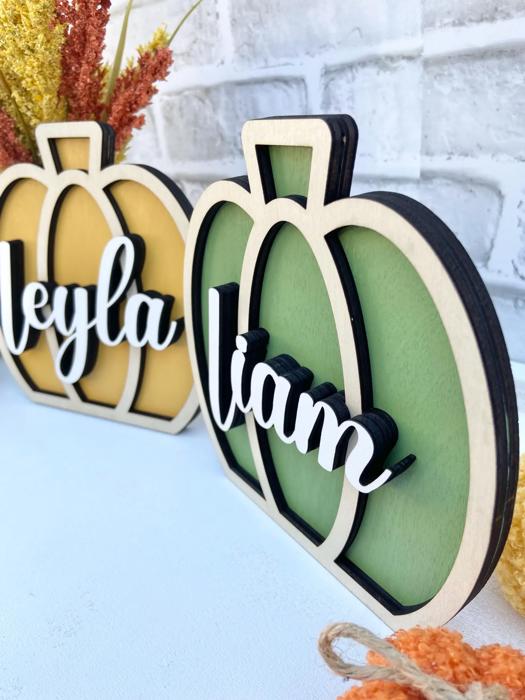 Personalized Pumpkin Family Decor, Pumpkins Custom Fall Decor, Pumpkins, Personalized Family Pumpkins