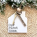  Personalized New Home Ornament, Our First Home Ornament, Housewarming Gift, New House Gift, Gift From Realtor