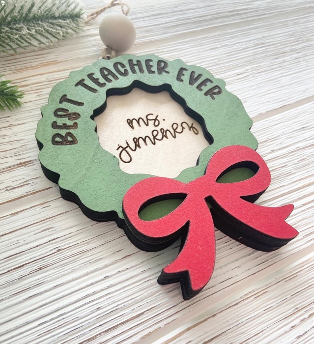 Personalized Teacher Ornament, Teacher Christmas Gift, Gift For Teacher