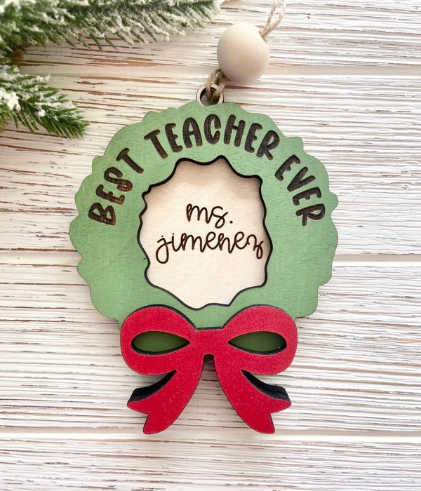 Personalized Teacher Ornament, Teacher Christmas Gift, Gift For Teacher