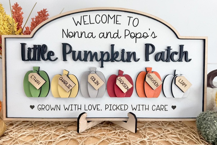 Personalized Pumpkin Patch Sign, Family Pumpkin Patch Sign, Welcome to Our Pumpkin Patch, Grandparents Fall Sign