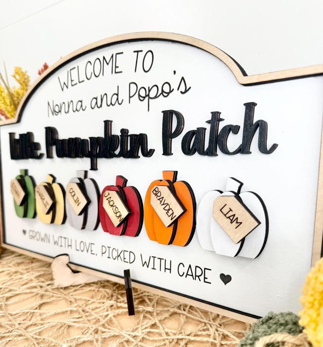 Personalized Pumpkin Patch Sign, Family Pumpkin Patch Sign, Welcome to Our Pumpkin Patch, Grandparents Fall Sign