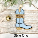  Personalized Cowboy or Cowgirl Boot Ornament, Personalized Western Ornament, Cowboy Boot Ornament, Cowboy Boots Stocking Tag