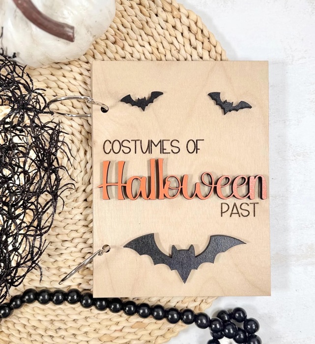 Personalized Halloween Costumes Of The Past Photo Album, Halloween Costumes Keepsake
