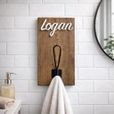  personalized backpack/towel hook, back to school, towel holder, bathroom organizer, front entry hooks, mudroom, personalized hooks