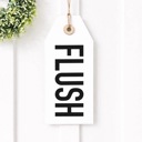  Flush Bathroom Sign, Kid's Bathroom Decor, Wooden Bathroom Tag