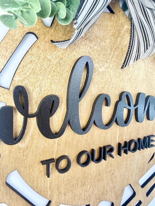 Welcome Door Hanger | Farmhouse Front Door Sign | Wooden Welcome Sign | Modern Farmhouse Decor | Housewarming Gift