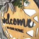  Welcome Door Hanger | Farmhouse Front Door Sign | Wooden Welcome Sign | Modern Farmhouse Decor | Housewarming Gift