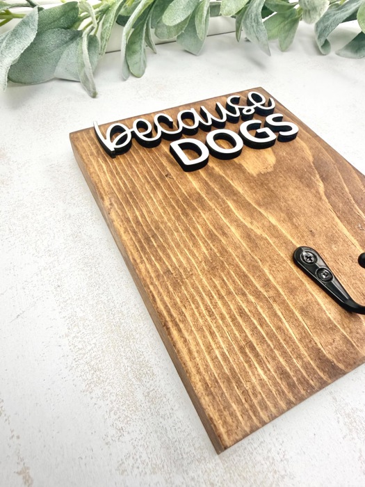 Because Dogs Lint Roller Holder, Dog Lover Gift, Pet Hair Remover Wall Hook, Funny Dog Sign, Dog Owner Home Decor