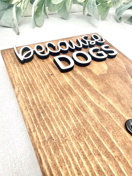 Because Dogs Lint Roller Holder, Dog Lover Gift, Pet Hair Remover Wall Hook, Funny Dog Sign, Dog Owner Home Decor