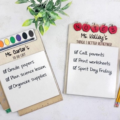 Personalized Teacher To Do List | Dry Erase Teacher Sign | Custom Teacher Gift | Classroom Decor | Teacher Planner Board