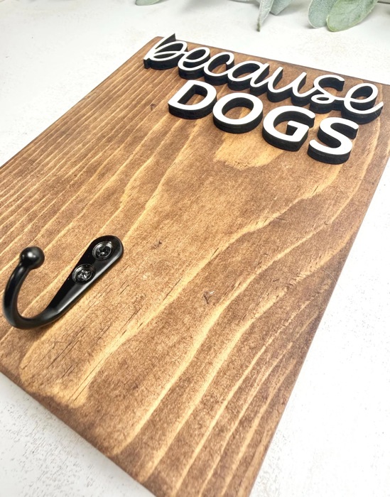 Because Dogs Lint Roller Holder, Dog Lover Gift, Pet Hair Remover Wall Hook, Funny Dog Sign, Dog Owner Home Decor