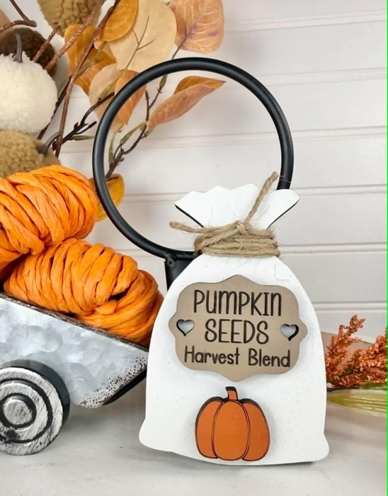 Pumpkin Farm Tiered Tray Decor Set | Farm Fresh Fall Shelf Sitters | Wooden Pumpkin Patch Gnome Decor | Rustic Autumn Farmhouse Tray Decor