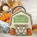  Pumpkin Farm Tiered Tray Decor Set | Farm Fresh Fall Shelf Sitters | Wooden Pumpkin Patch Gnome Decor | Rustic Autumn Farmhouse Tray Decor