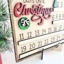  Days Until Christmas Countdown Sign, Wooden Christmas Countdown Calendar, Reusable Holiday Countdown Board, Farmhouse Christmas Decor