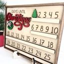  Days Until Christmas Countdown Sign, Wooden Christmas Countdown Calendar, Reusable Holiday Countdown Board, Farmhouse Christmas Decor