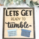 Lets Get Ready Funny Laundry Room Sign Set Farmhouse Laundry Decor Wood Signs Bundle Wash Dry Fold Lost Socks Laundry Wall Decor