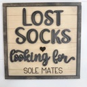 Lost Socks Funny Laundry Room Sign Set Farmhouse Laundry Decor Wood Signs Bundle Wash Dry Fold Lost Socks Laundry Wall Decor