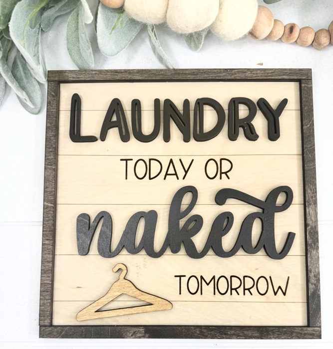 Funny Laundry Room Sign Set Farmhouse Laundry Decor Wood Signs Bundle Wash Dry Fold Lost Socks Laundry Wall Decor