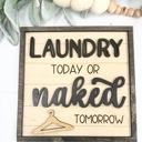 Laundry Today Funny Laundry Room Sign Set Farmhouse Laundry Decor Wood Signs Bundle Wash Dry Fold Lost Socks Laundry Wall Decor