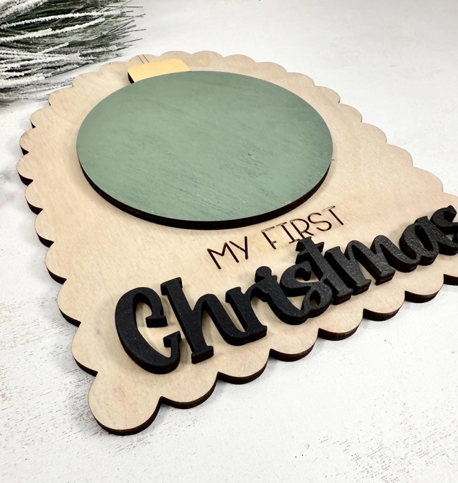 Wooden My First Christmas Day DIY Milestone,Baby Milestone Cards,My First Holiday,Expecting Mom Gift,Baby Shower Gift,Baby Photo Prop