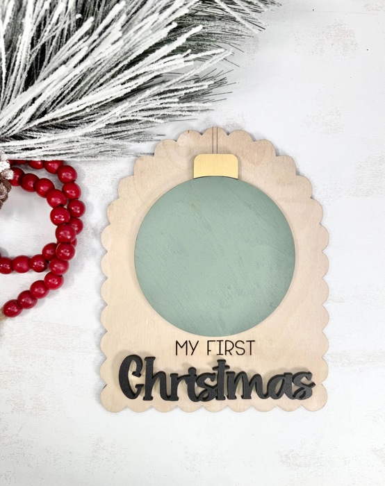 Wooden My First Christmas Day DIY Milestone,Baby Milestone Cards,My First Holiday,Expecting Mom Gift,Baby Shower Gift,Baby Photo Prop