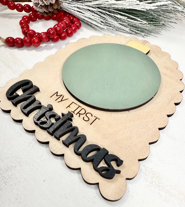 Wooden My First Christmas Day DIY Milestone,Baby Milestone Cards,My First Holiday,Expecting Mom Gift,Baby Shower Gift,Baby Photo Prop