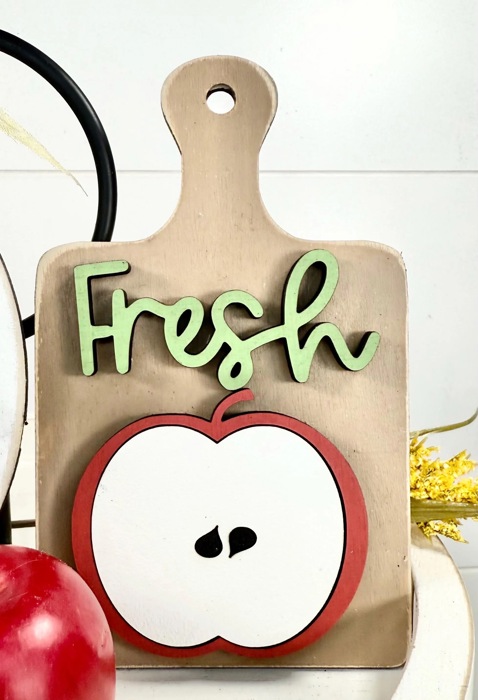 Apple Tiered Tray Decor, Farm Fresh Apple Cider Decor Set, Fall Kitchen Decor, Apple Picking Theme, Farmhouse Tiered Tray Decor