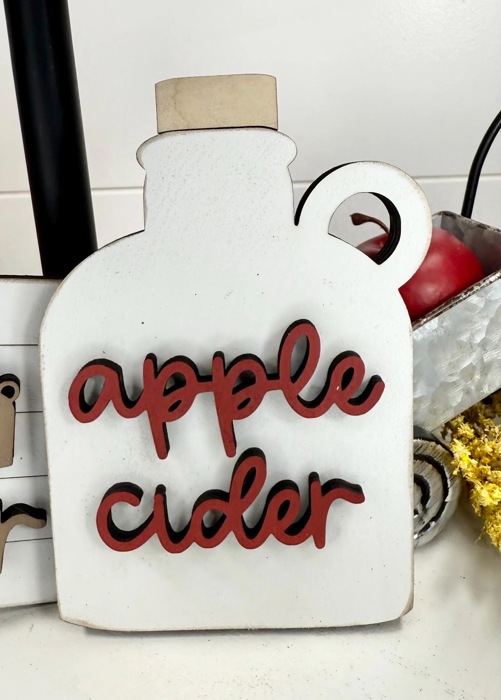 Apple Tiered Tray Decor, Farm Fresh Apple Cider Decor Set, Fall Kitchen Decor, Apple Picking Theme, Farmhouse Tiered Tray Decor