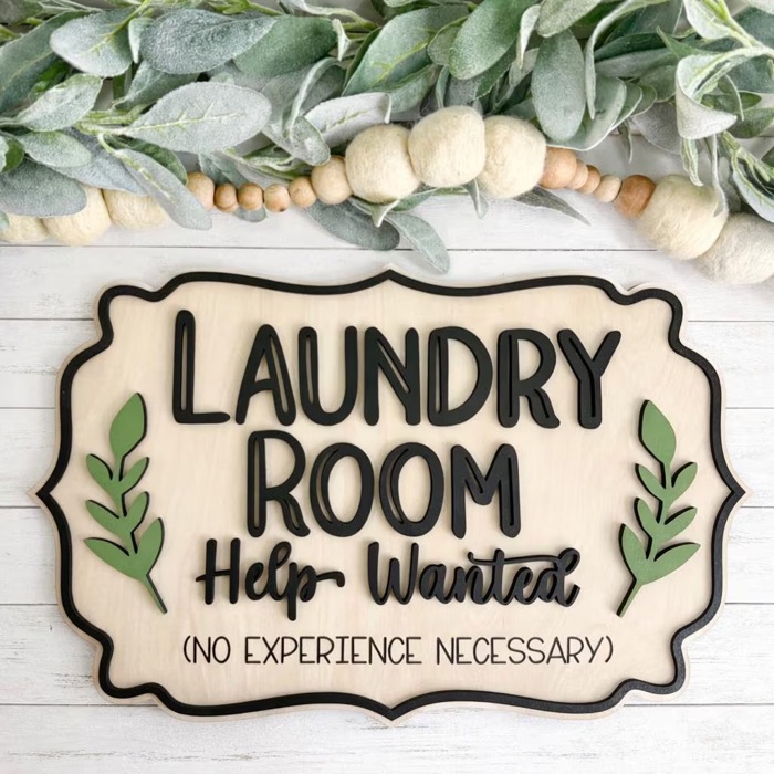 Laundry Room Sign Help Wanted Funny Laundry Decor Farmhouse Laundry Room Wall Sign Wood Laundry Sign Laundry Room Wall Decor Gift