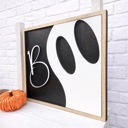  Halloween Boo Framed Wood Sign, Halloween Decoration