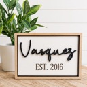 Family Name EST.year Neutral Family Themed Tiered Tray Decor,Family Tiered Tray Signs