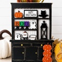  Halloween Hutch Decor | Halloween Tiered Tray Decor | Mini Halloween Shelf Sitter | Farmhouse Halloween Decor | BOO Pumpkin Ghost Decor
