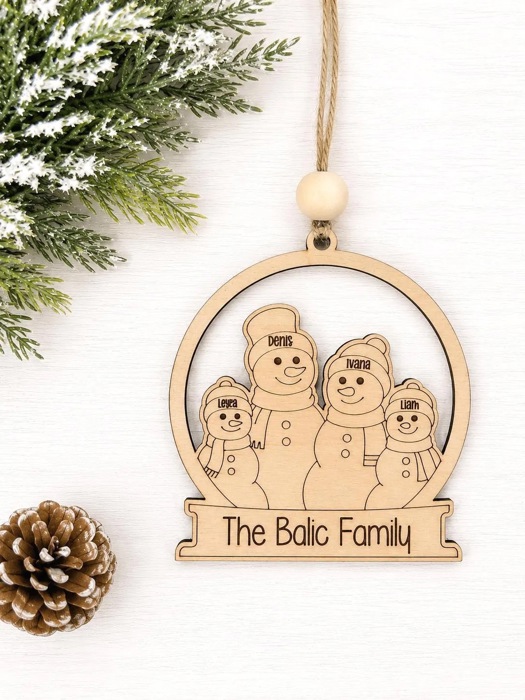 Personalized Family Christmas Ornament 