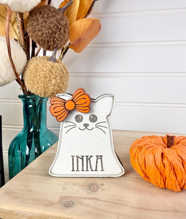 Personalized Ghost Family Member | Individual Ghost Shelf Sitter | Custom Halloween Ghost Decor | Add-On Ghost | Family Name Ghost