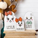  Personalized Ghost Family Member | Individual Ghost Shelf Sitter | Custom Halloween Ghost Decor | Add-On Ghost | Family Name Ghost