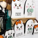  Personalized Ghost Family Member | Individual Ghost Shelf Sitter | Custom Halloween Ghost Decor | Add-On Ghost | Family Name Ghost