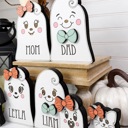  Personalized Ghost Family Member | Individual Ghost Shelf Sitter | Custom Halloween Ghost Decor | Add-On Ghost | Family Name Ghost