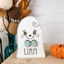  Personalized Ghost Family Member | Individual Ghost Shelf Sitter | Custom Halloween Ghost Decor | Add-On Ghost | Family Name Ghost
