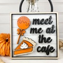  Pumpkin Spice Tiered Tray Decor | Fall Coffee Bar Decor | Pumpkin Spice Latte Wood Sign Set | Autumn Farmhouse Shelf Sitter | Fall Decor