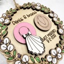  Personalized Wedding Ornament, Just Married Christmas Ornament, First Christmas Married, Newlywed Gift, Cowboy Cowgirl Wedding Keepsake