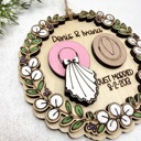 Personalized Wedding Ornament, Just Married Christmas Ornament, First Christmas Married, Newlywed Gift, Cowboy Cowgirl Wedding Keepsake