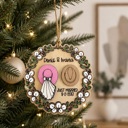  Personalized Wedding Ornament, Just Married Christmas Ornament, First Christmas Married, Newlywed Gift, Cowboy Cowgirl Wedding Keepsake