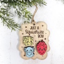  Squishies Christmas Ornament, Cute Squishy Toy Lover Gift, Kids Christmas Ornament, Boy Girl Holiday Gift, Wooden Ornament