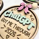  Funny AI Christmas Ornament 2026, ChatGPT Inspired Ornament, Tech Lover Gift, Coworker Gift, Office Christmas Gift, AI Keepsake