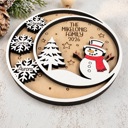  Personalized Family Christmas Ornament, Snowman Family Ornament, Custom Name Snowflake Ornament, Wooden Christmas Tree Ornament 2026