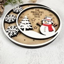  Personalized Family Christmas Ornament, Snowman Family Ornament, Custom Name Snowflake Ornament, Wooden Christmas Tree Ornament 2026